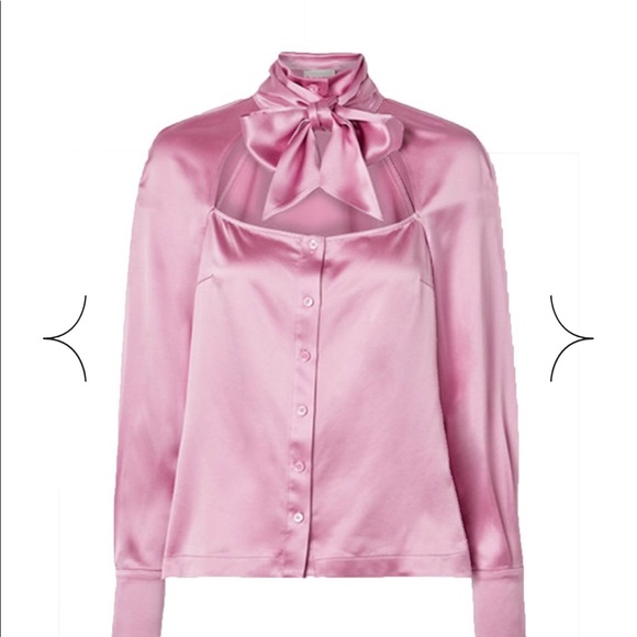 Fleur du Mal pink silk blouse, size 4 - Picture 6 of 11